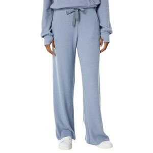 THRIVE SOCIETE Wide Leg Lounge Pants Dusk Blue LG